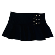 90s Mini Black Wrap Skirt (S/M)