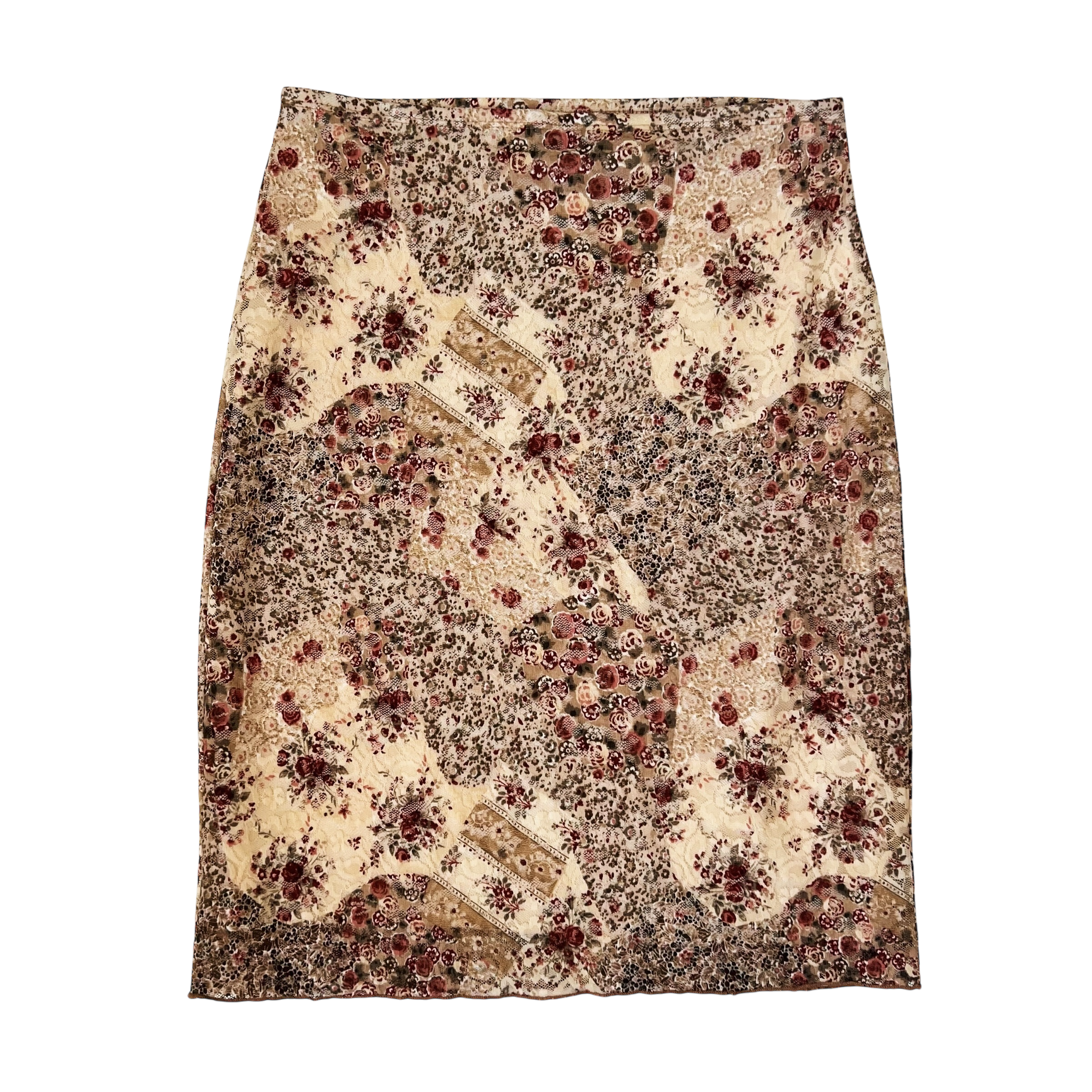 90s Lacy Floral Skirt (S)