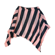 90s Striped Knit Poncho Top (One Size)