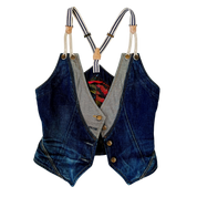 Italian Vintage Denim Vest (S)