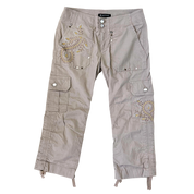 Embellished Taupe Capris (S)
