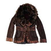 Genuine Fur Collar Jacket (S)