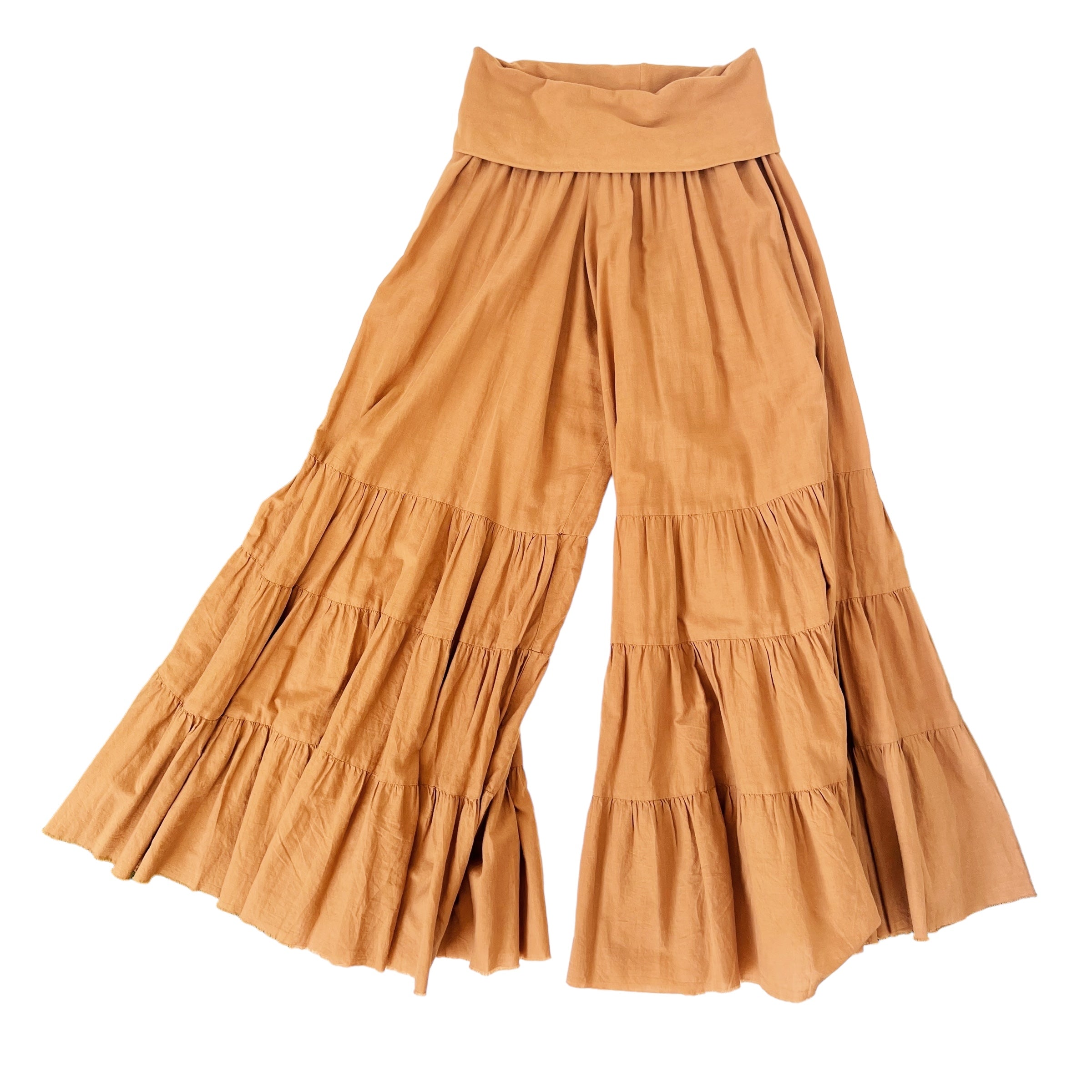 Flowy Tiered Wide Leg Pants (S)