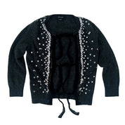 Sequin Cashmere Tie Front Cardi (S)