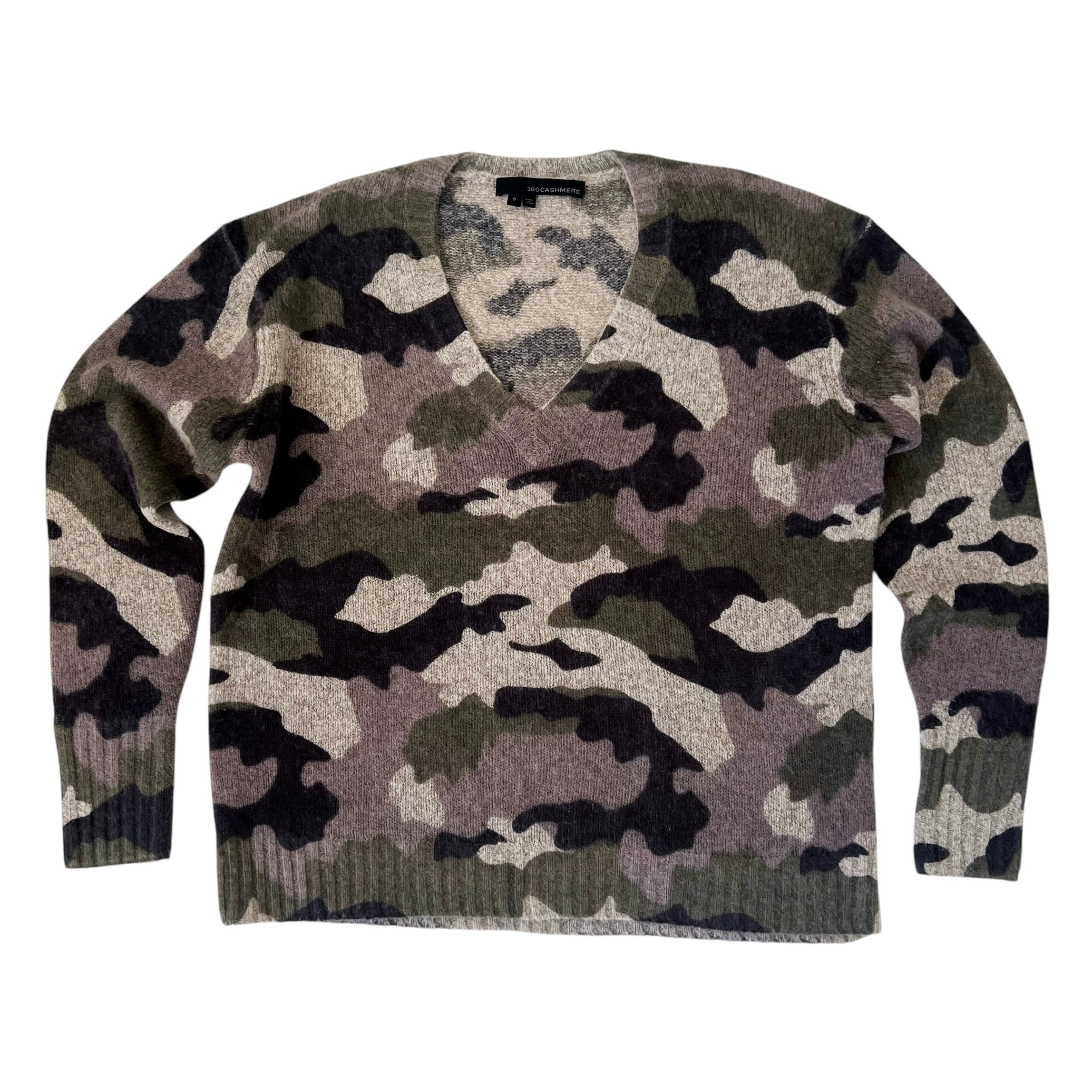 Cashmere Blend Camo Sweater (M/L)