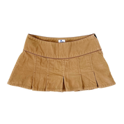 Tan Corduroy Micro Mini Skirt (XS)