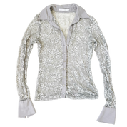 Anne Fontaine Lacy Gray Blouse (M)