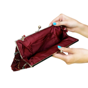 Burgundy Beaded Purse