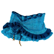 Flirty Topaz Crochet + Knit Mini Skirt (XS)