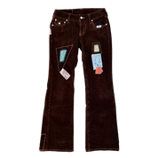 Early 2000s Patchwork Corduroy Pants (S)