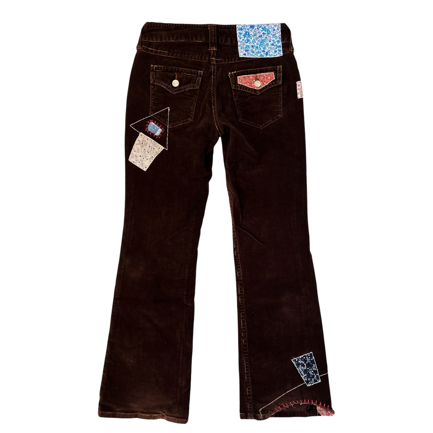 Early 2000s Patchwork Corduroy Pants (S)