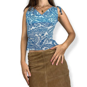 Morgan De Toi Pattern Mesh Tank (XS)