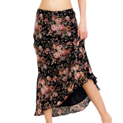 90s Floral Maxi Skirt (S)