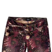 90s Belted Floral Pants (M)