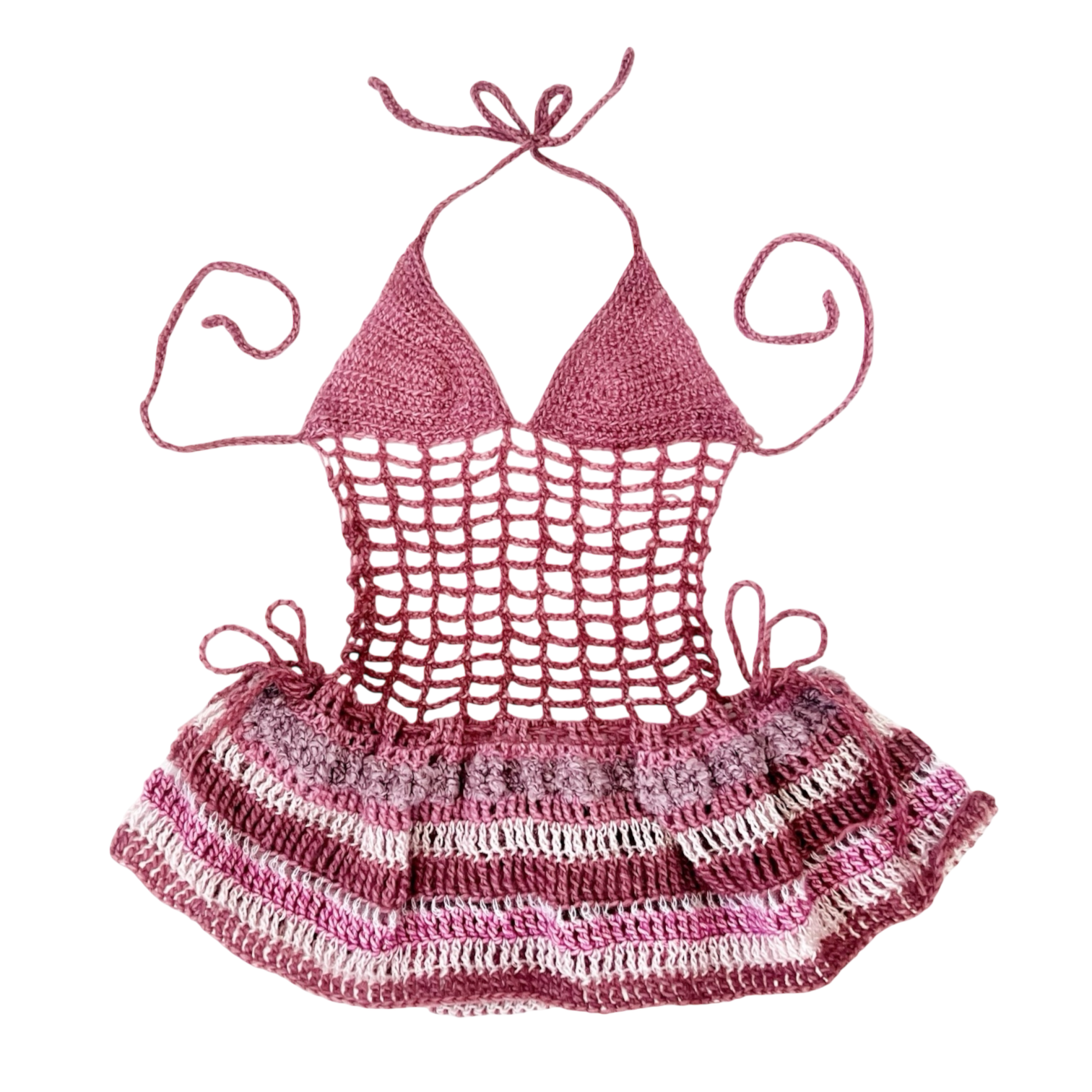 beaded crochet mini dress in lilac Dusty (S/M) Hocus Pocus: My DIY Size:Women's 9 sheer nightgown flirty ruffly mini skirt