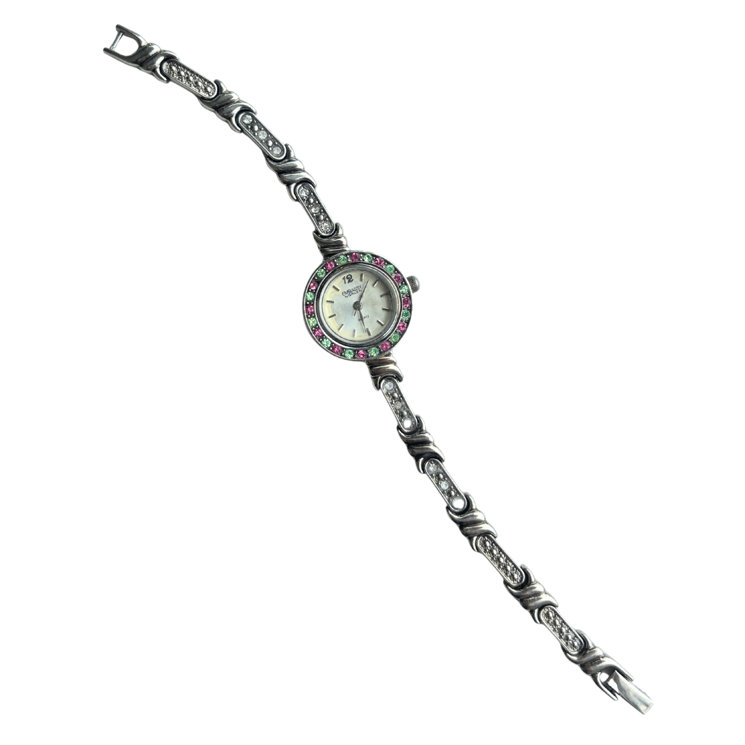 Y2K Pink and Green Bezel Watch