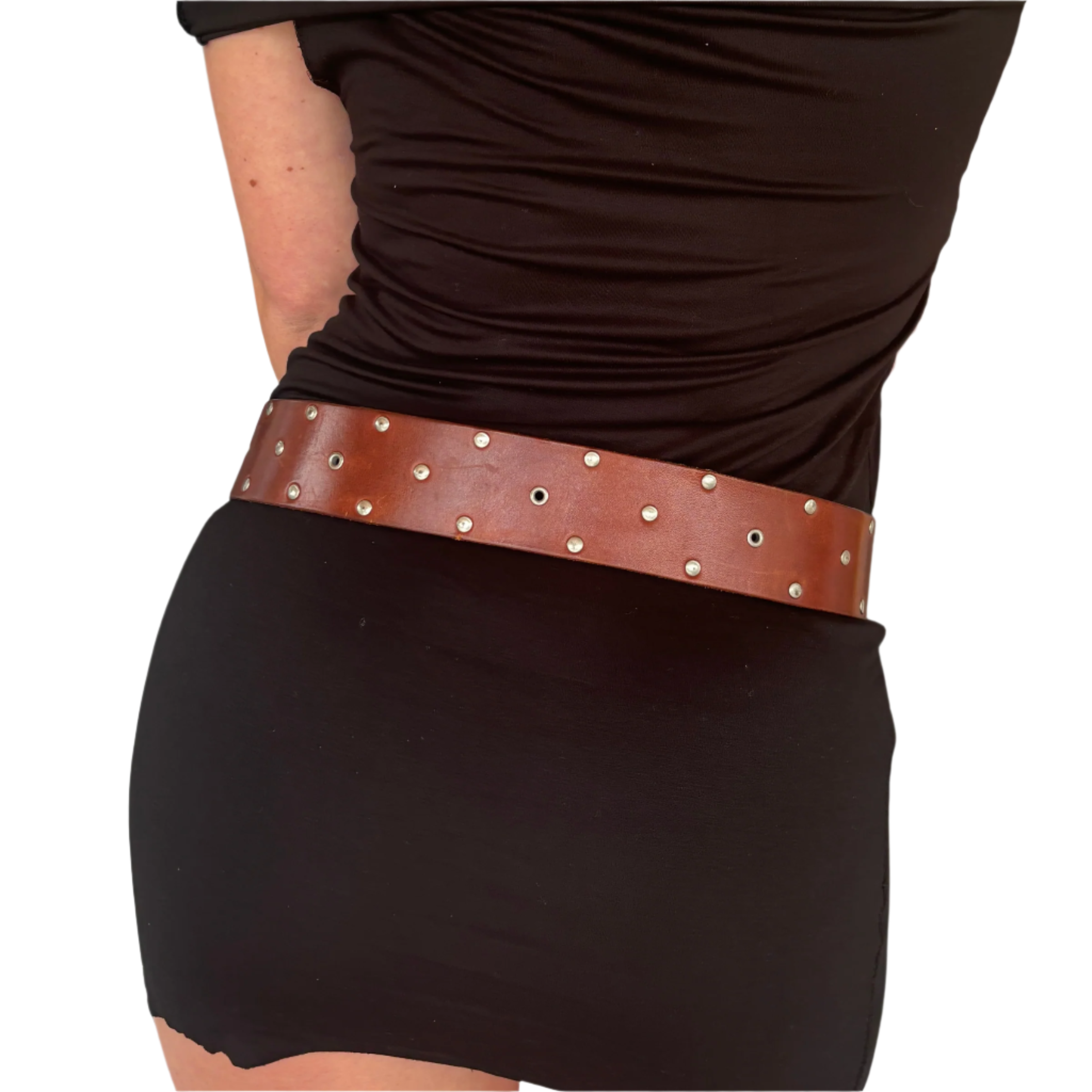 Vintage Brown Hardware Leather Belt