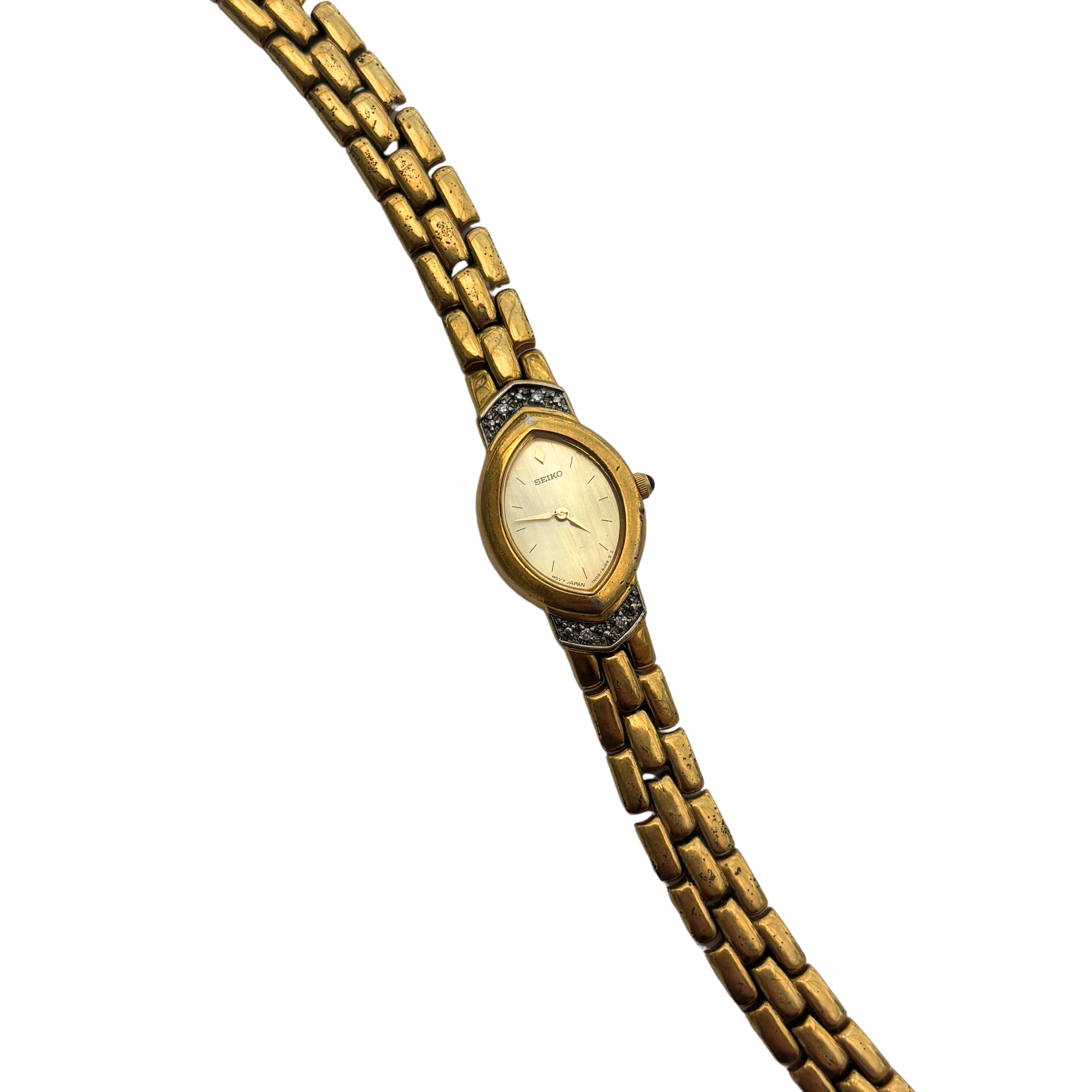 80s Gold Diamond Seiko Watch