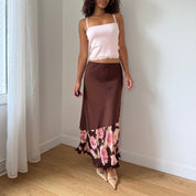 Vintage Italian Mesh Floral Skirt (XS/S)