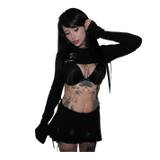 Black jelly ,, almond ☆ 𓆩❤︎𓆪 Mini skirt