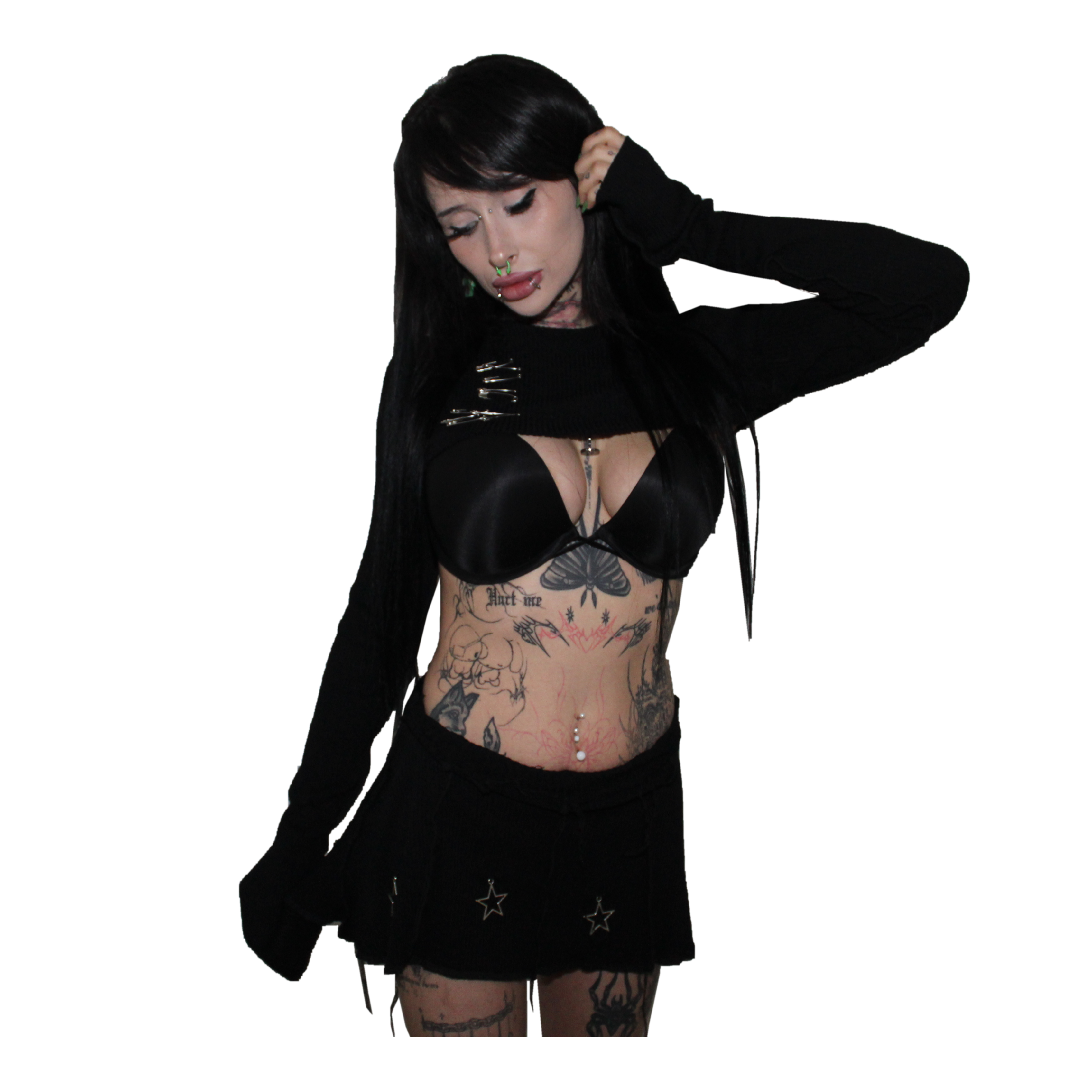 Black jelly ,, almond ☆ 𓆩❤︎𓆪 Mini skirt