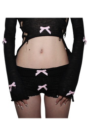 ₊ ⊹₍ᐢᐢ₎ ᰔ blk pink shorts 🎀