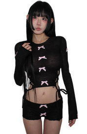 ₊ ⊹₍ᐢᐢ₎ ᰔ blk pink shorts 🎀