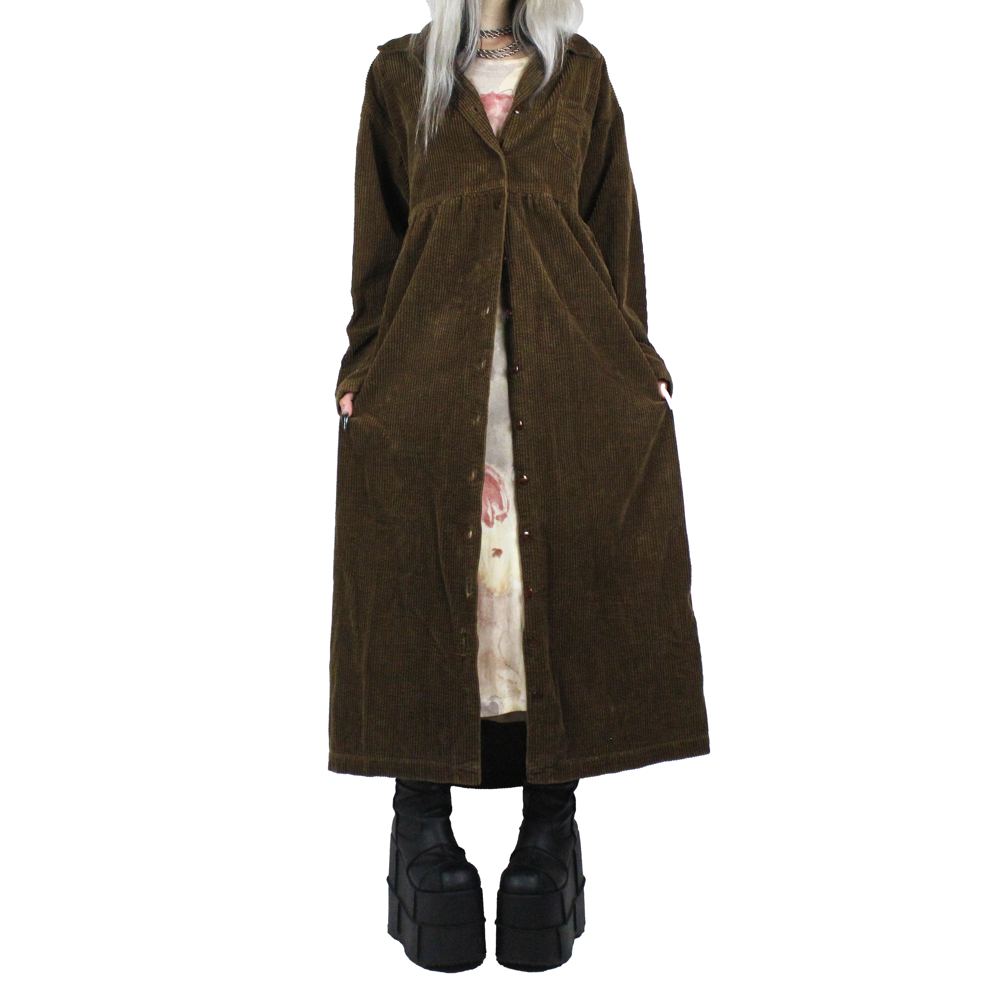 80s Corduroy Dress (XL)