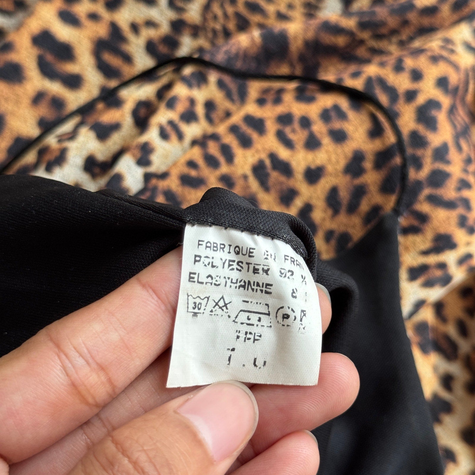 Vintage French Cheetah Mesh Dress (S)