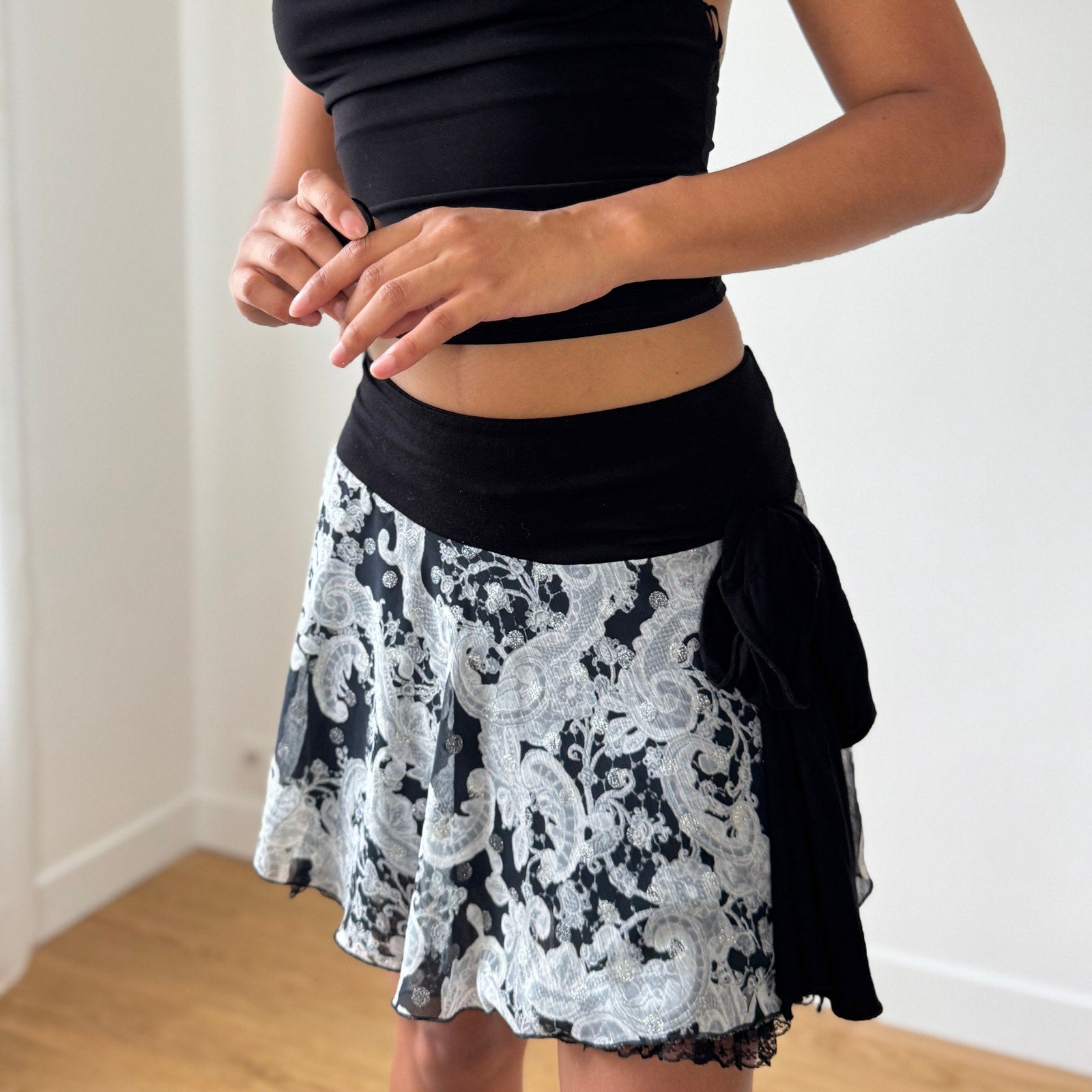 Morgan de Toi Mesh Lace Layered Skirt (S/M)