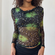 Vintage Euro Mesh Sequin Top (S)