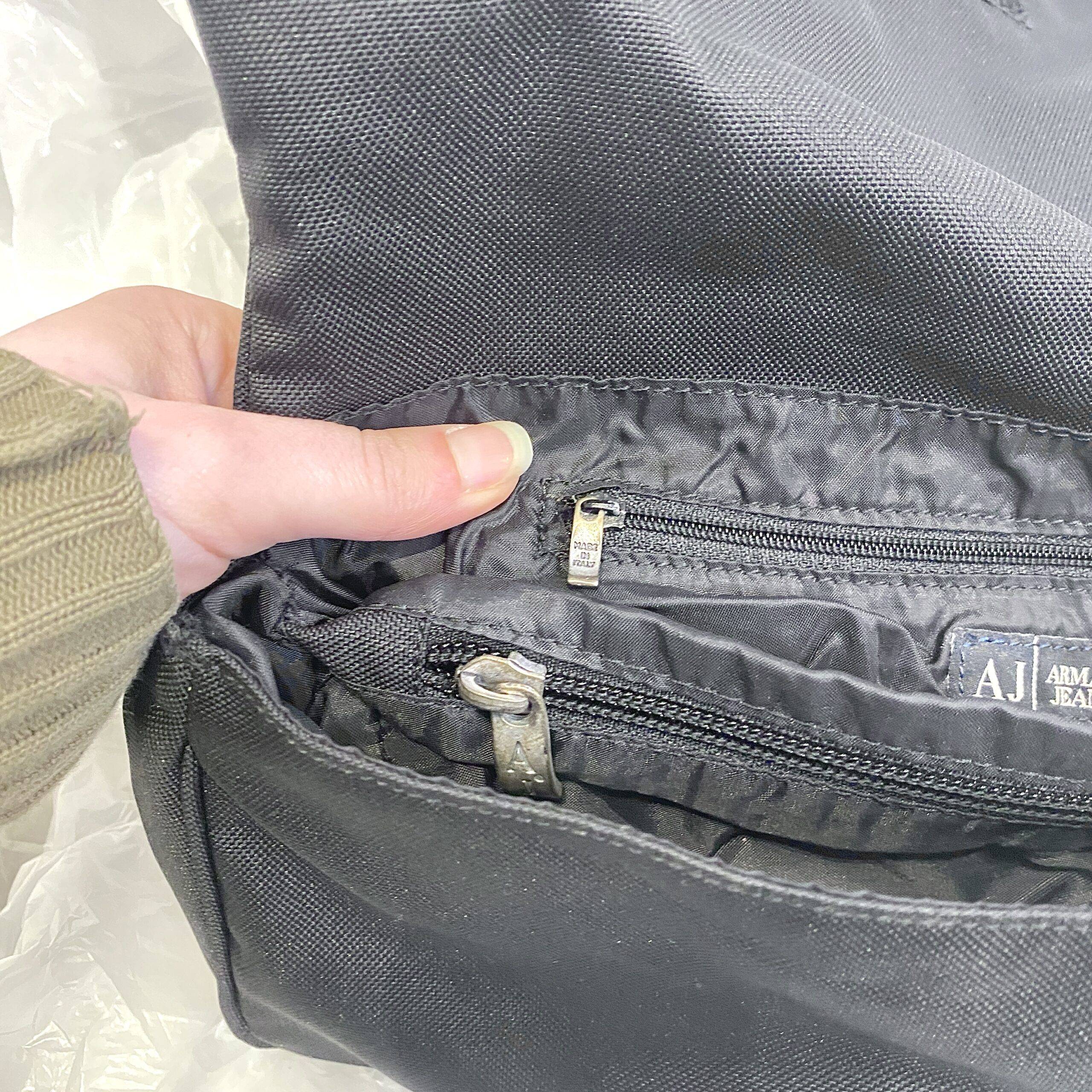 Vintage Armani Jeans Black Utility Belt Bag (S/M)