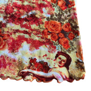 Vintage Euro Renaissance Print Mesh Top (S)