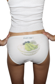 green fruit bowl . underwear .