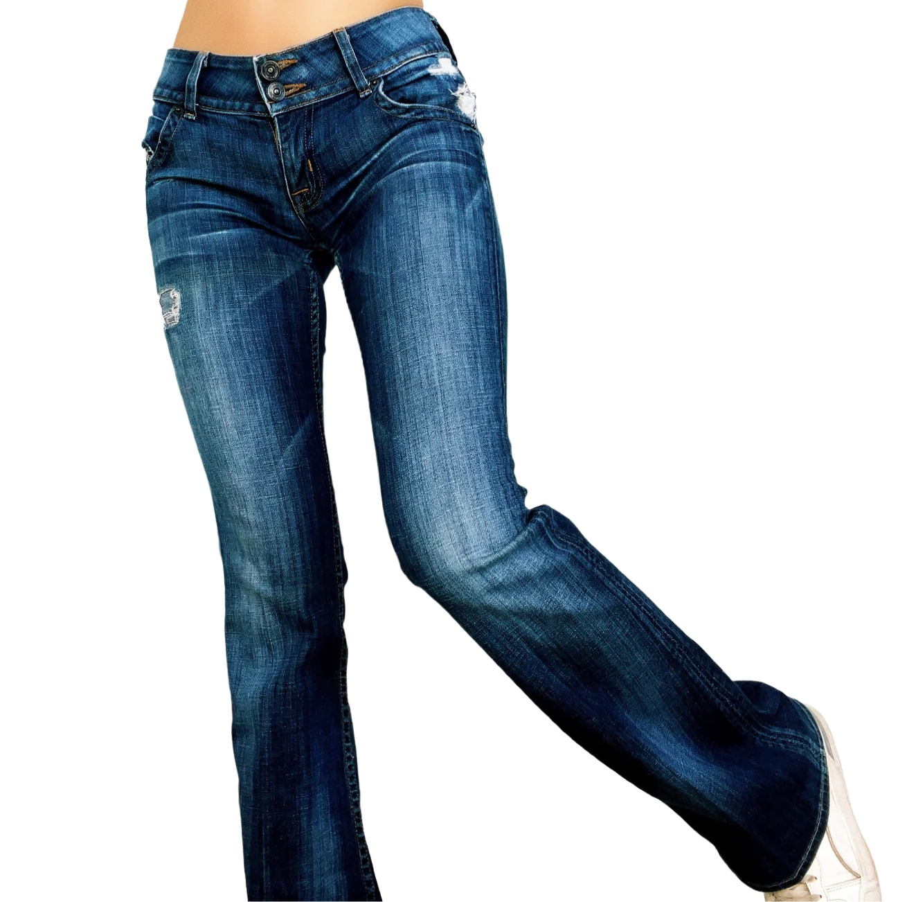 Distressed Hudson Flare Jeans (S)
