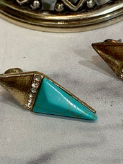 Gold and Turquoise Earrings