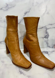 vintage brown leather boots ✨, Vintage 90s brown...