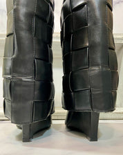 AZALEA WANG black leather boots (8)