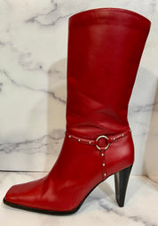Motor Blaze red leather boots