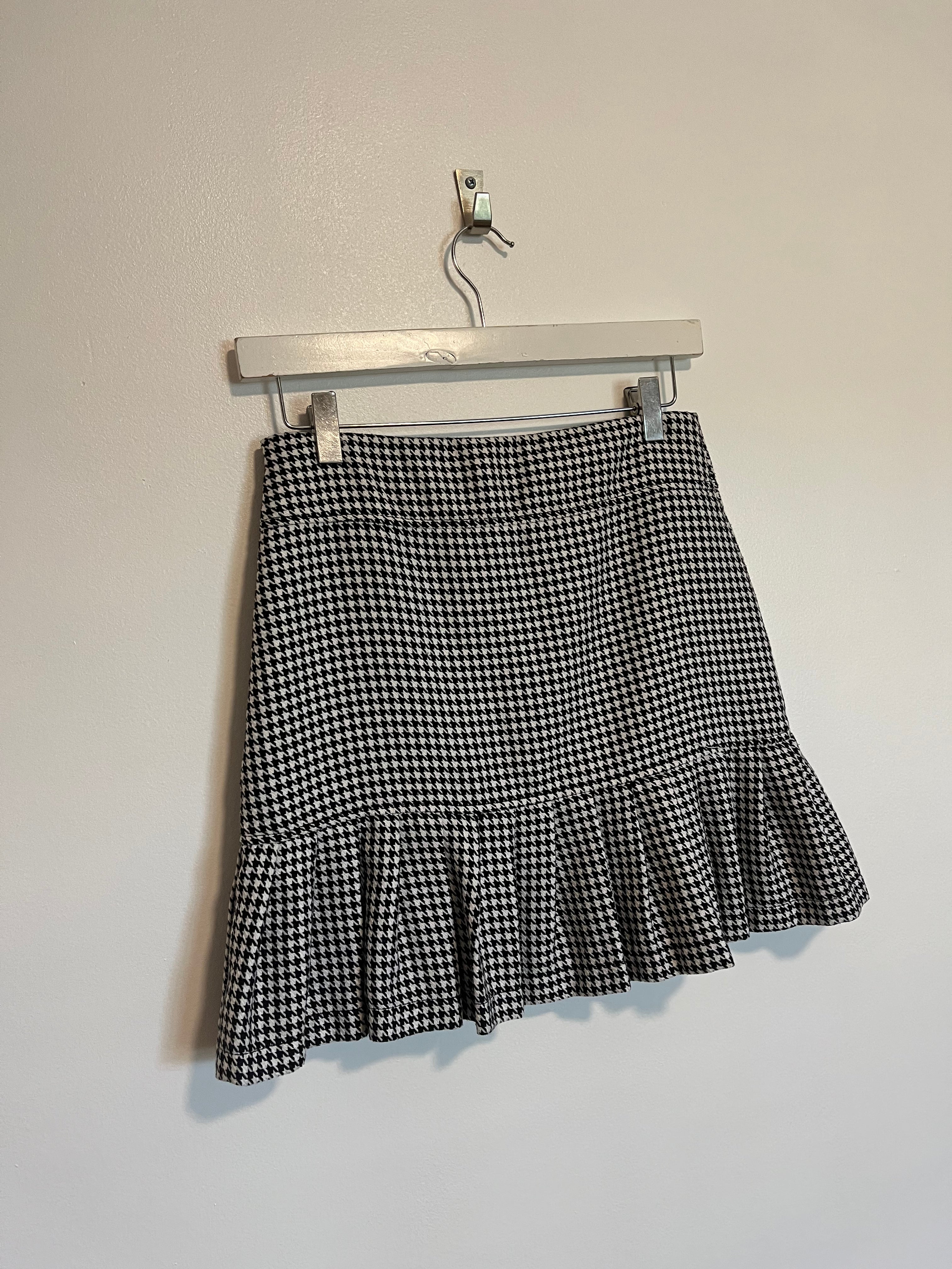 Pleated houndstooth mini - small