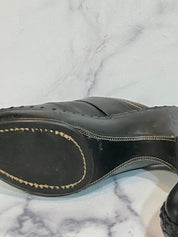 FRYE Black leather clogs (6.5)