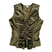 90s Satin Cargo Vest Top (M)