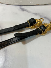 Leather & Gold Clasp Belt