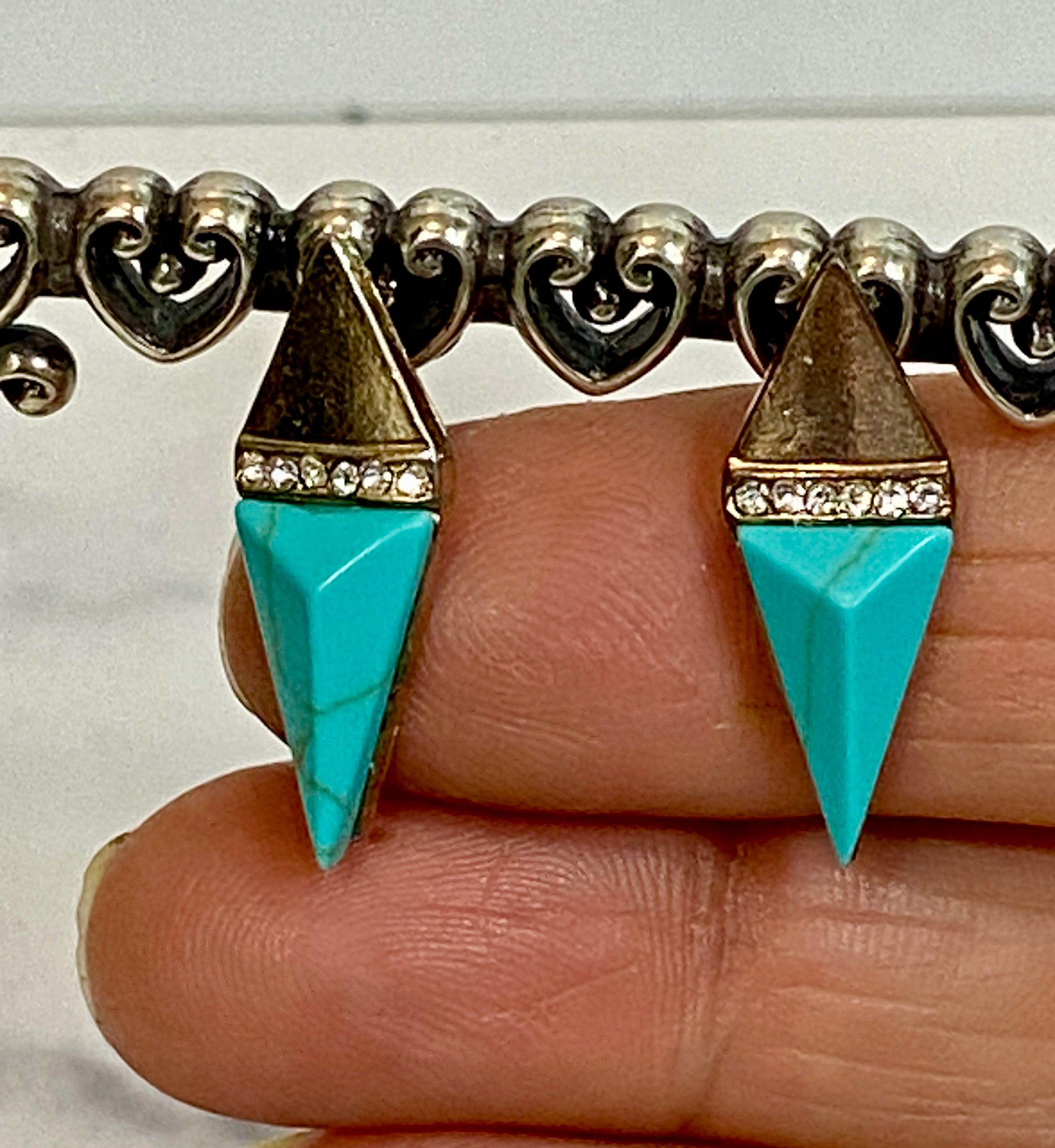 Gold and Turquoise Earrings
