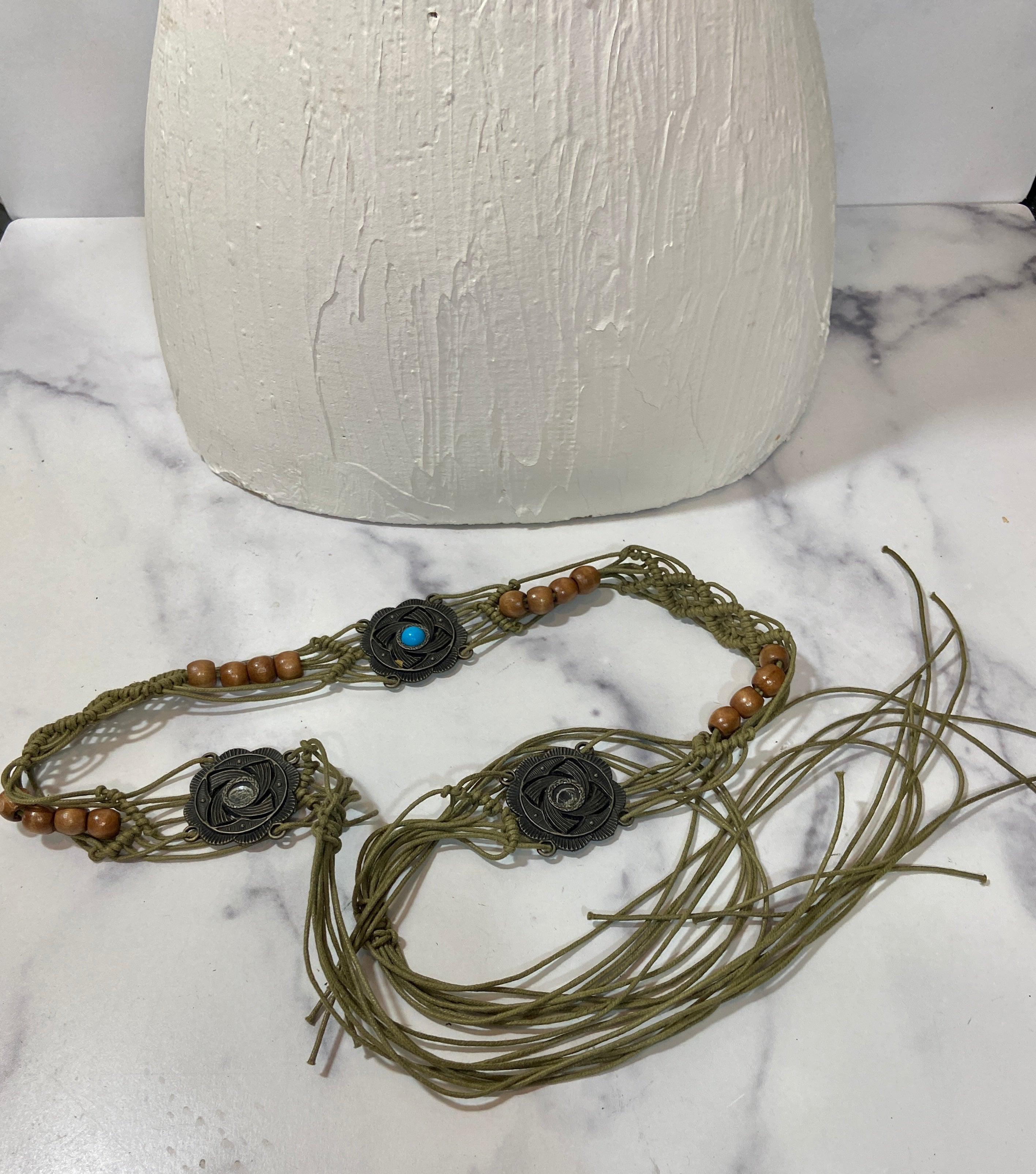 Vintage macrame belt