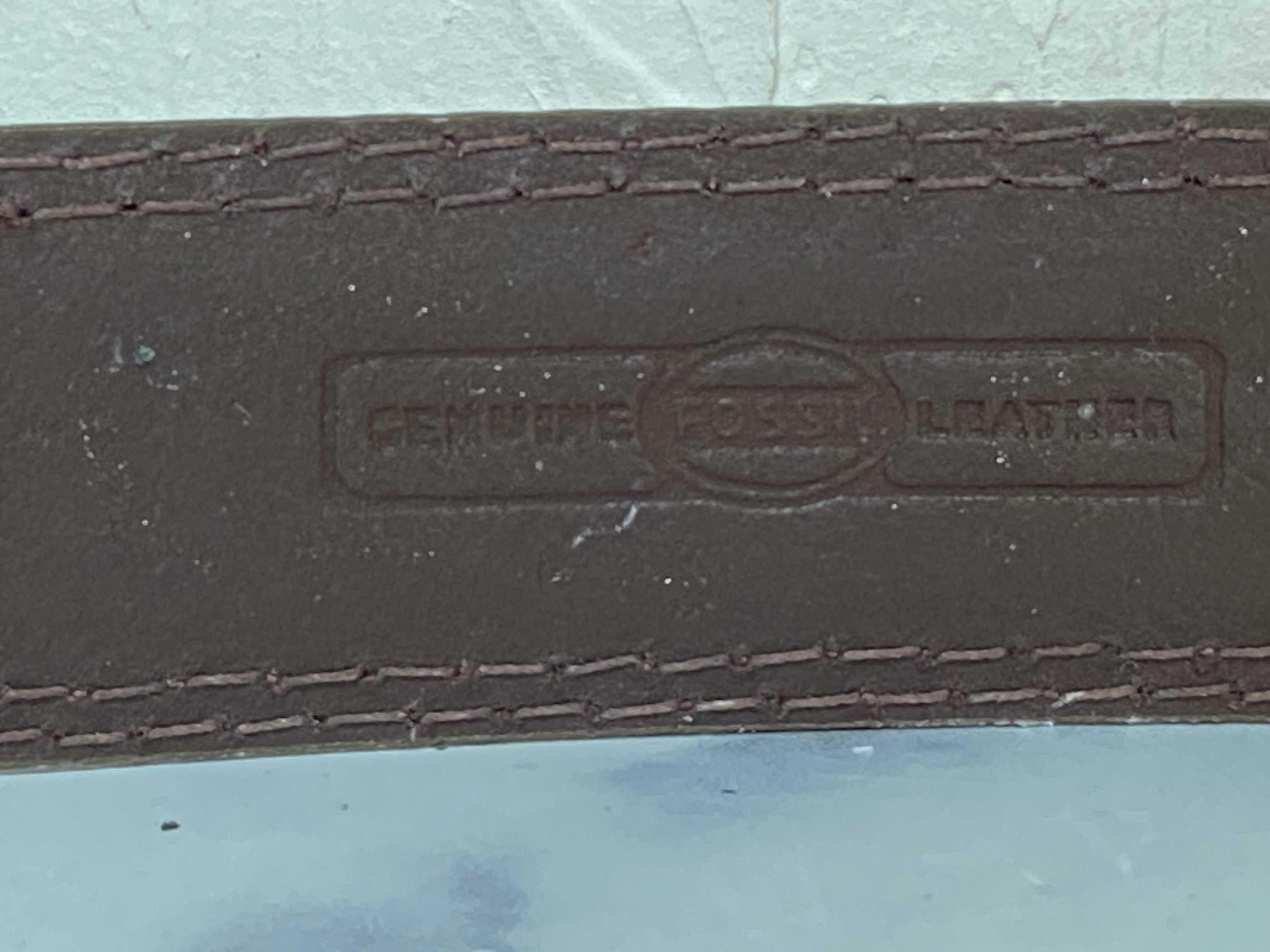 Fossil Genuine Leather Metallic Gradient Belt