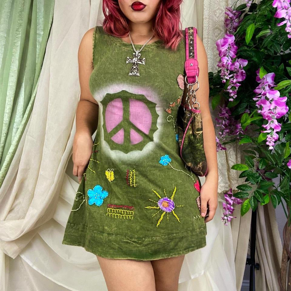 Y2K Fairy Grunge Hippie Dress (Small) – Holy Thrift