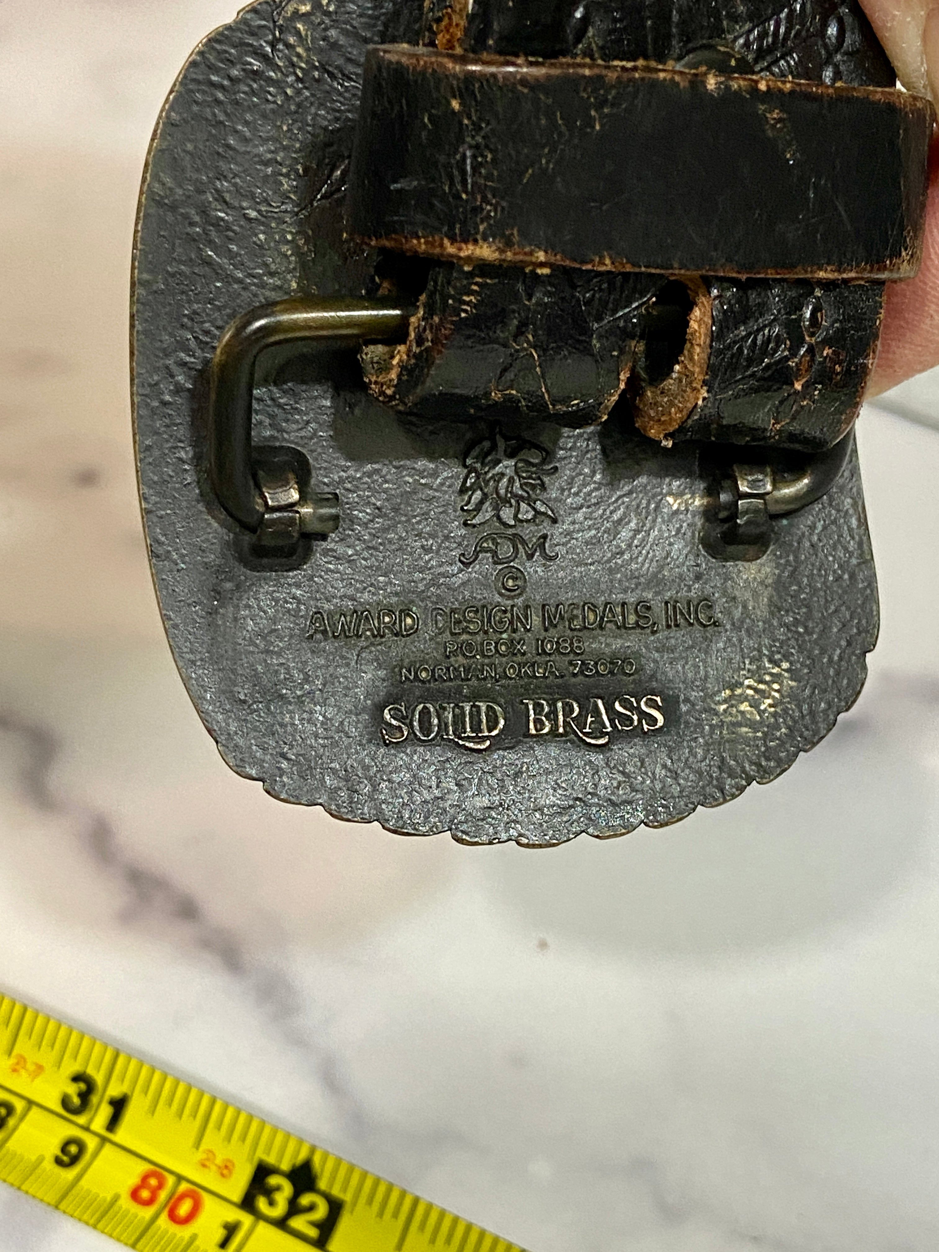 Vintage solid brass belt