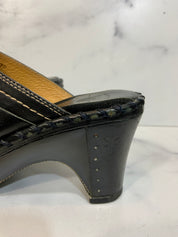 FRYE Black leather clogs (6.5)