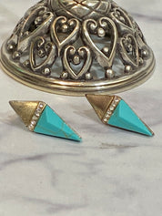 Gold and Turquoise Earrings